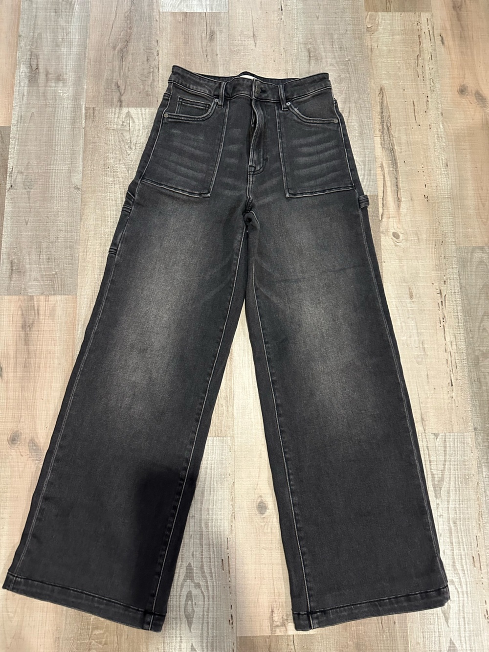 Slim Straight Men's Black Washed Jeans